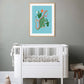 Cute Dino, blue Dinosaur Print, Dino, Nursery Art, Kids Room, Art, Childrens Dinosaur art print, kids room, raimbow, colourful art, bright