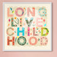 Chilhood Print, Playroom Art, Kids Art Prints, Gallery Art Print, Cute Kids Art, Playroom, Kids Wall Art, Kids, Gifts for Kids, Play Room,