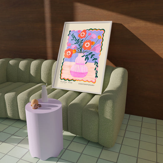 Lilac Vase Neutral Background | Unframed