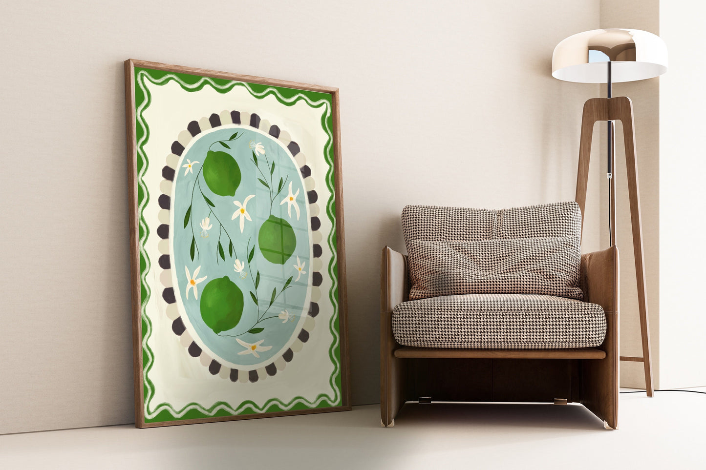 Lime With Border | Unframed