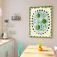 Lime with border, Hand Drawn Lime Print, Fruit Art Print, Maximalist Art Print, Colourful Home Decor, Pink Home Decor, Print
