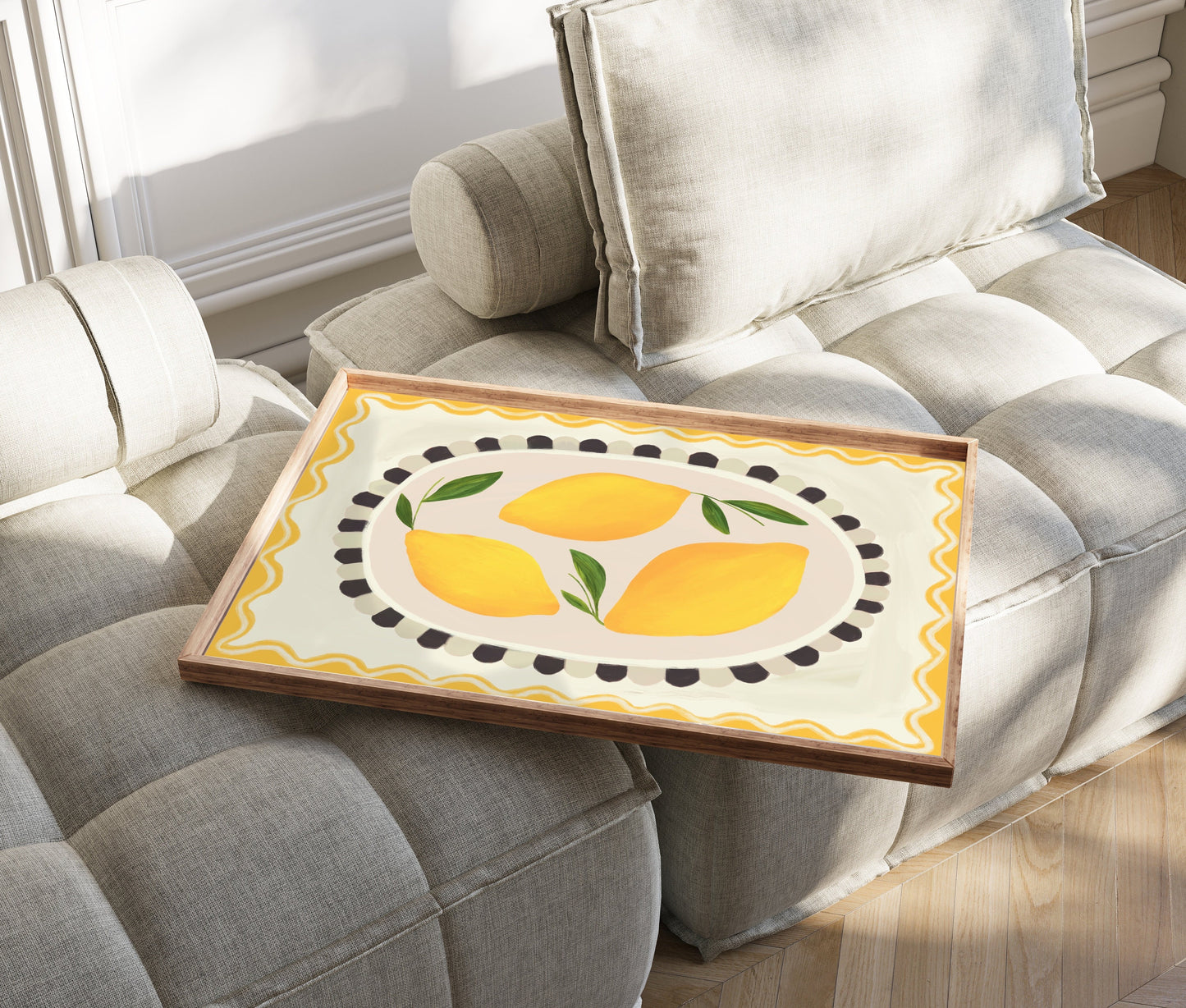 Lemon With Border | Unframed