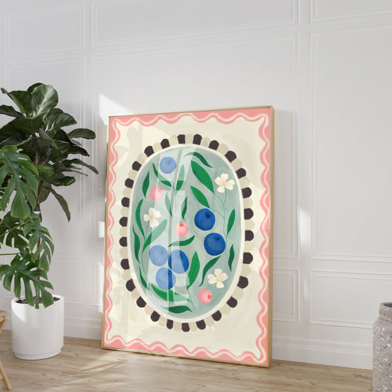 Blueberry With Border | Unframed
