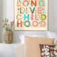 Chilhood Print, Playroom Art, Kids Art Prints, Gallery Art Print, Cute Kids Art, Playroom, Kids Wall Art, Kids, Gifts for Kids, Play Room,