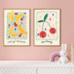 Mon Cherry, Children’s Wall Art, Kids Cute Art, Sweet Nursery Picture, Cute Print, Playroom, Kids Room Art, Banana Art,