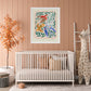 Little Birds / Bird illustration / Botanical / Nursery Art / Eclectic Wall Art / Wall Art / Print / Kids / Flowers / Colour Pop / Bright