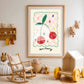 Mon Cherry, Children’s Wall Art, Kids Cute Art, Sweet Nursery Picture, Cute Print, Playroom, Kids Room Art, Banana Art,