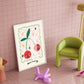 Mon Cherry, Children’s Wall Art, Kids Cute Art, Sweet Nursery Picture, Cute Print, Playroom, Kids Room Art, Banana Art,