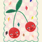 Mon Cherry, Children’s Wall Art, Kids Cute Art, Sweet Nursery Picture, Cute Print, Playroom, Kids Room Art, Banana Art,