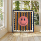 Stripey Smileys, Dopamine Decor, Maximalist, Colourful Wall Art, Smiley Face Wall Art, Wall Art, Art Prints, Colourful Art Prints, Square,