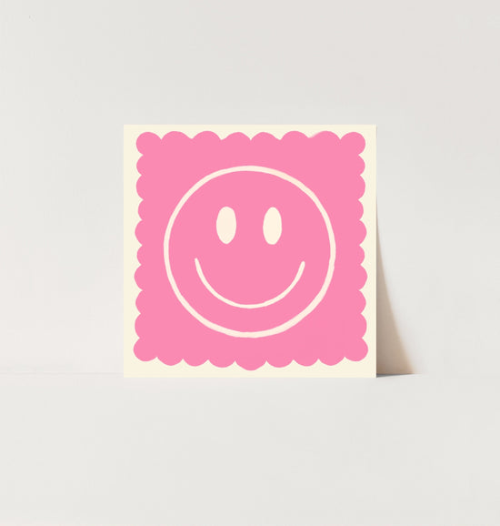 Pink Smiley | Unframed