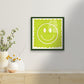 Lime Smiley, Dopamine Decor, Maximalist, Colourful Wall Art, Smiley Face Wall Art, Wall Art, Art Prints, Colourful Art Prints, Square, Pink