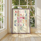 Alphabet / ABC / Eco / Nursery Art / Kids Room / Art / Print / Gifts for Her / kids / Rainbow / Colour Pop / Bright