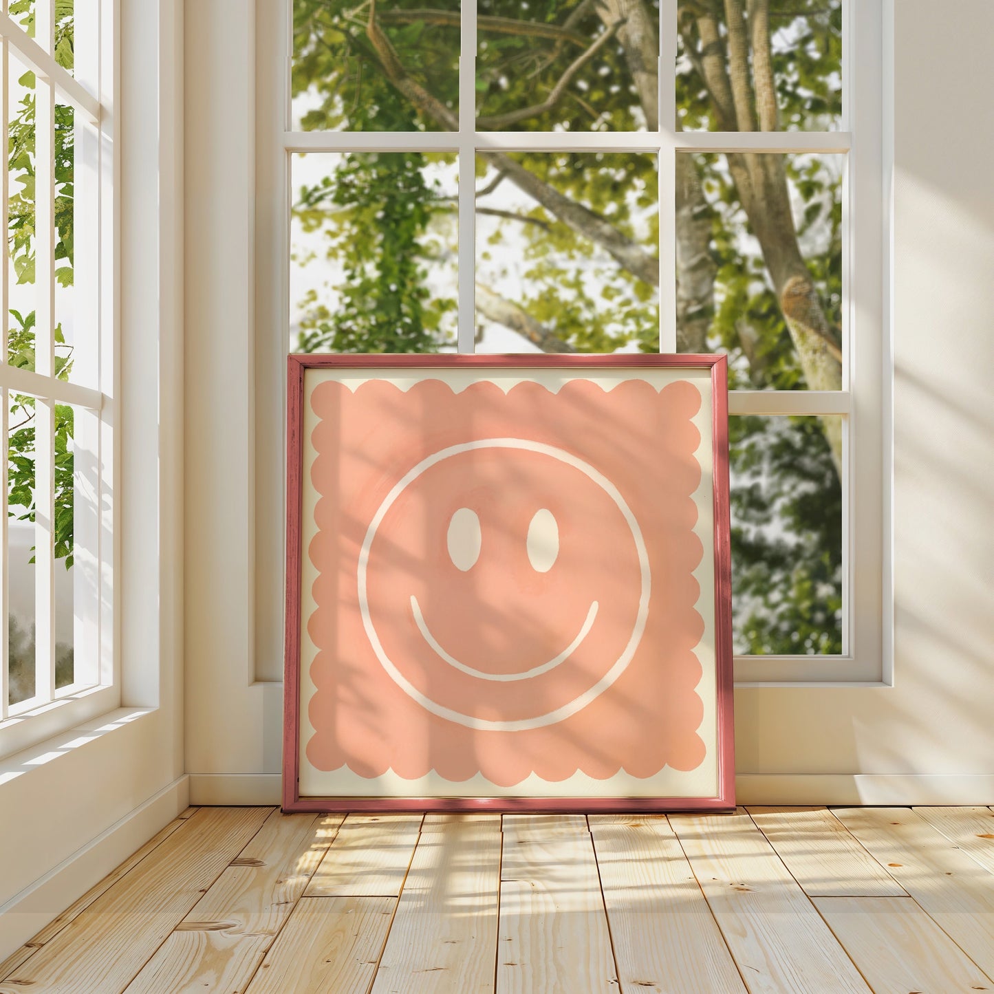 Peach Smiley | Unframed