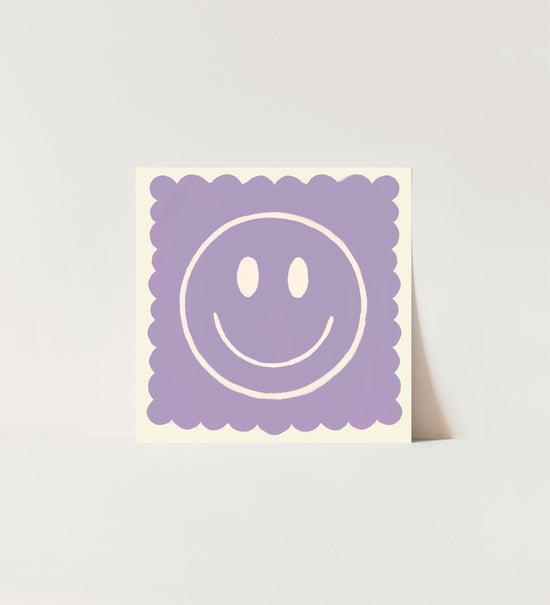 Purple Smiley | Unframed