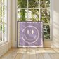 Purple Smiley, Dopamine Decor, Maximalist, Colourful Wall Art, Smiley Face Wall Art, Wall Art, Art Prints, Colourful Art Prints, Square,