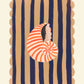 Red Stripe Shell/ Bathroom Print / Beach Print / Shell Art / Colourful Bathroom/ Maximalist / shell / Wall Art / shells / Summer Print /