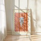 Blue Striped Shell, Hand Drawn Abstract shell Drawing, shell Art Print, Maximalist Art , Colourful Home Decor, Pink Home, Bathroom Art