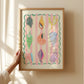 Colourful Shells/ Bathroom Print / Beach Print / Shell Art / Colourful Bathroom/ Maximalist / shell / Wall Art / shells / Summer Print /