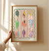 Colourful Shells/ Bathroom Print / Beach Print / Shell Art / Colourful Bathroom/ Maximalist / shell / Wall Art / shells / Summer Print /