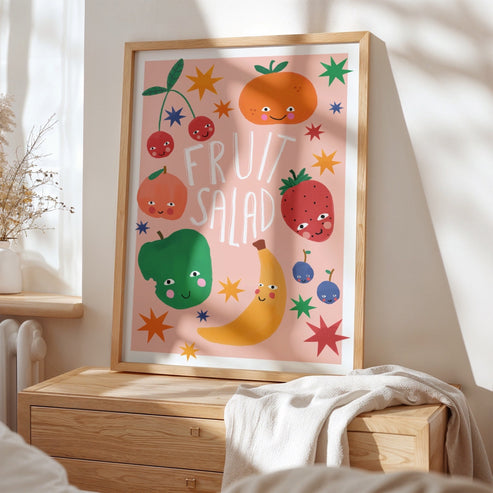 Fruity Kids Print | Unframed