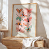 Love Bug / butterfly Print / pretty Print / Still Life / bedroom Print / illustration Print / Butterfly / Wall Art / Botanical Print / Cute