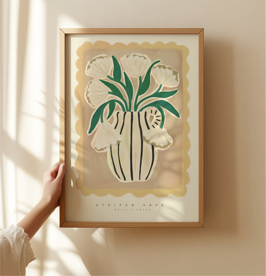 Neutral Floral Vase | Unframed