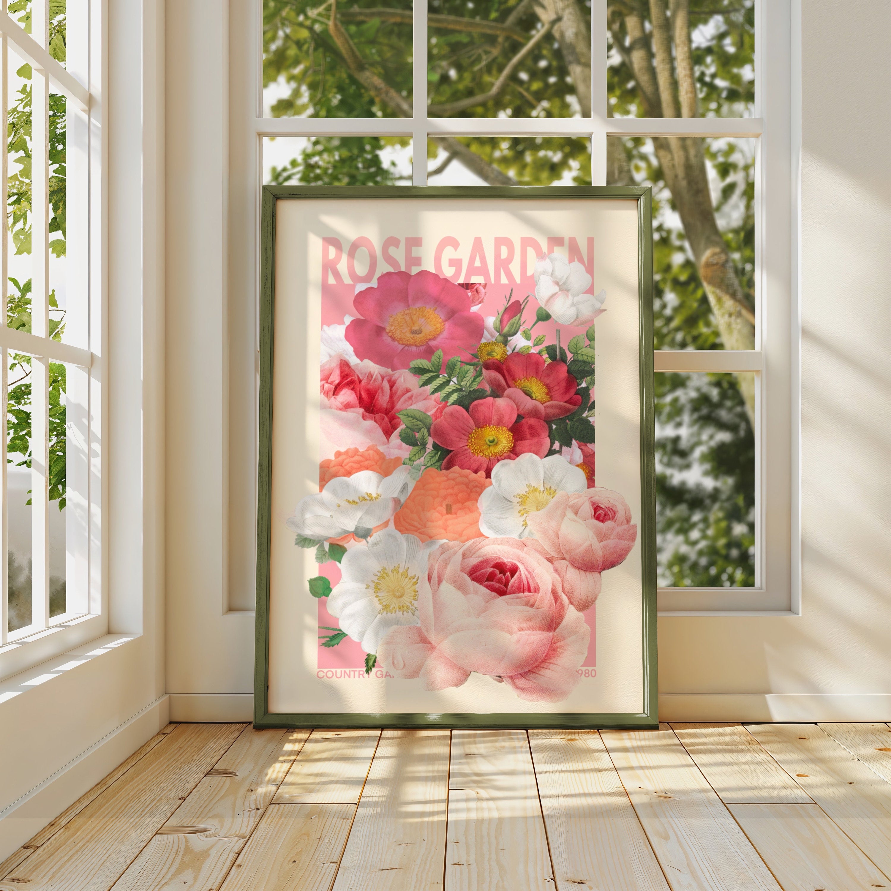 Kate Spring Garden Flowers Photography Backdrops Soft Fabric 10 x 6.5 ft Painted Brick Wall Background Photo Studio (ケイト・スプリング・ガーデン Kate Spring Garden Floral Arch Path Backdrop Designed by Emetselch