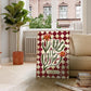 Melot Botanical House, Red Quirky Handrawn Art, Brown Flowers, Colourful Art, Bright Colourful Art Print, Modern Art Print, Gallery Wall,