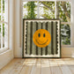Stripey Smileys, Dopamine Decor, Maximalist, Colourful Wall Art, Smiley Face Wall Art, Wall Art, Art Prints, Colourful Art Prints, Square,