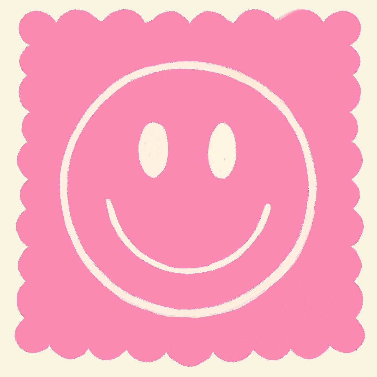 Pink Smiley | Unframed