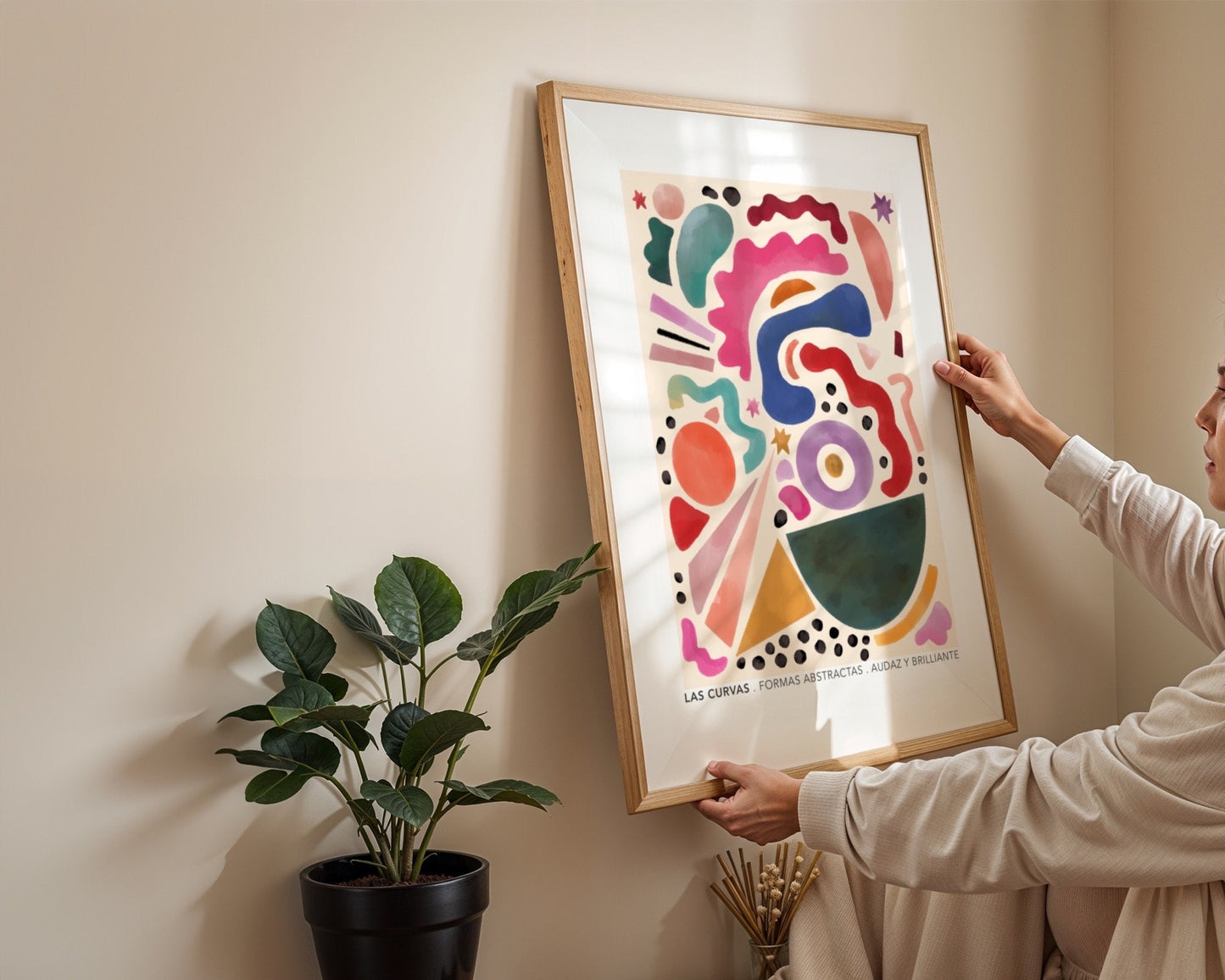 Las Curvas Abstract | Unframed