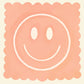 Peach Smiley, Dopamine Decor, Maximalist, Colourful Wall Art, Smiley Face Wall Art, Wall Art, Art Prints, Colourful Art Prints, Square, Pink