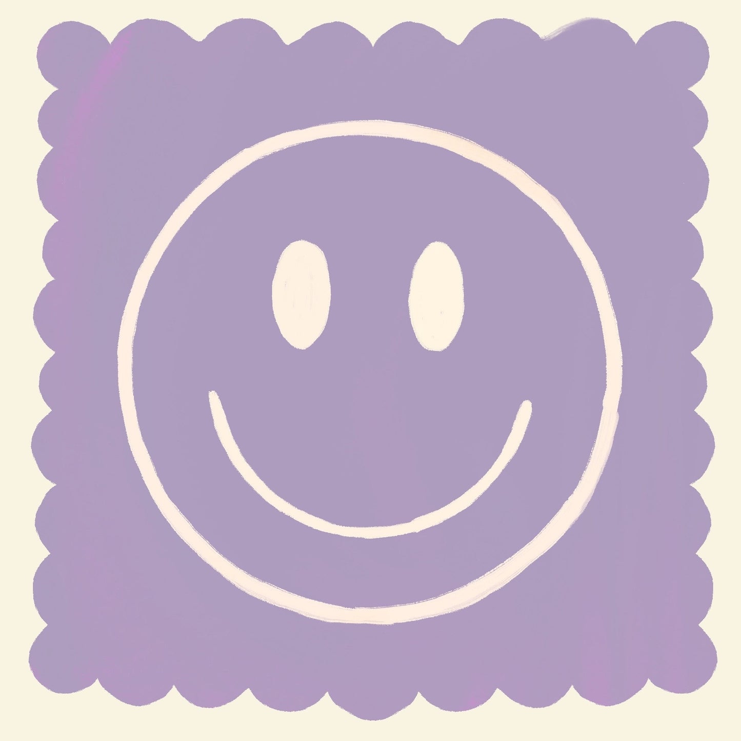 Purple Smiley | Unframed