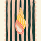 Yellow Shell, Hand Drawn Abstract shell Drawing, shell Art Print, Maximalist Art , Colourful Home Decor, Pink Home, Bathroom Art