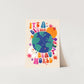 Big Beautiful World / Planet Earth / Eco / Nursery Art / Kids Room / Art / Print / Gifts for Her / kids / Rainbow / Colour Pop / Bright