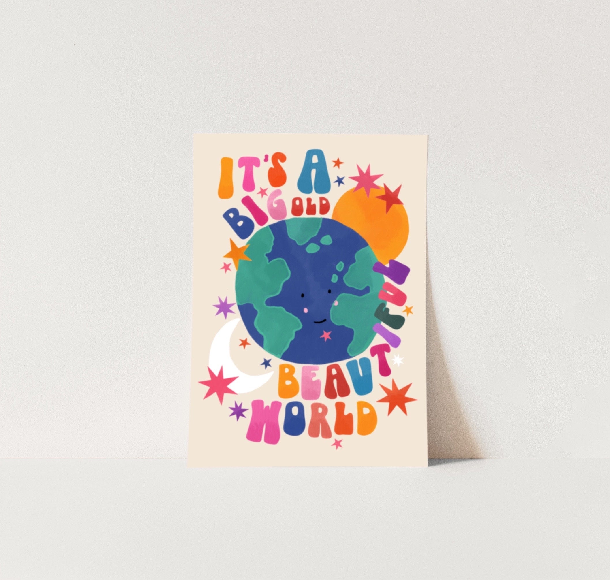 Big Beautiful World | Unframed – Kate Fox Design Big Beautiful World | Unframed – Kate Fox Design