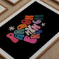 Pardon My French Print | Wall Art | Poster | Kitchen | Colourful | A4 | A5 | A3 | Quote | Groovy | Rainbow | Lyric | Retro | Funky | Bold