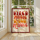 Disco Print | Wall Art | Poster | Kitchen | Colourful | A4 | A5 | A3 | Music | Groovy | Rainbow | Lyric | Retro | Funky | Bold