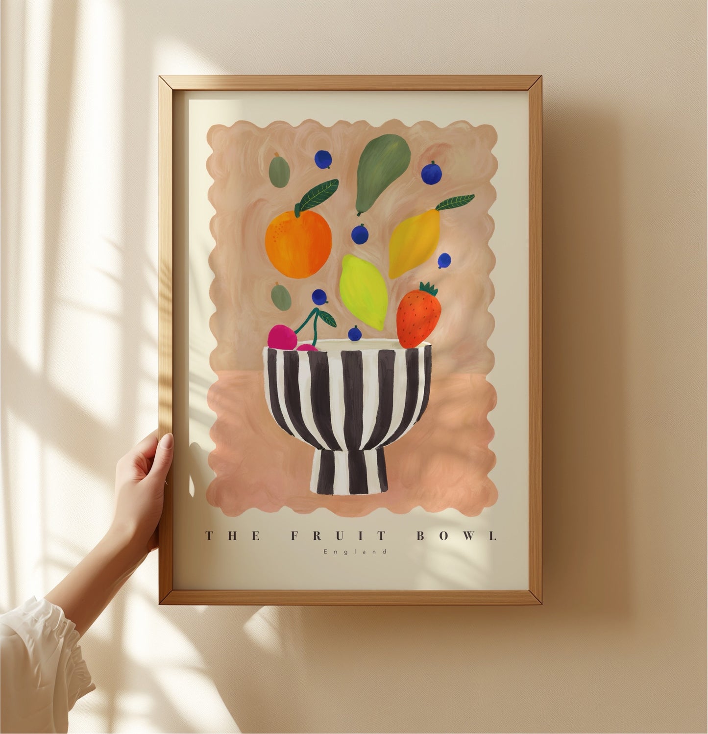 Striped Fruit Bowl | Unframed