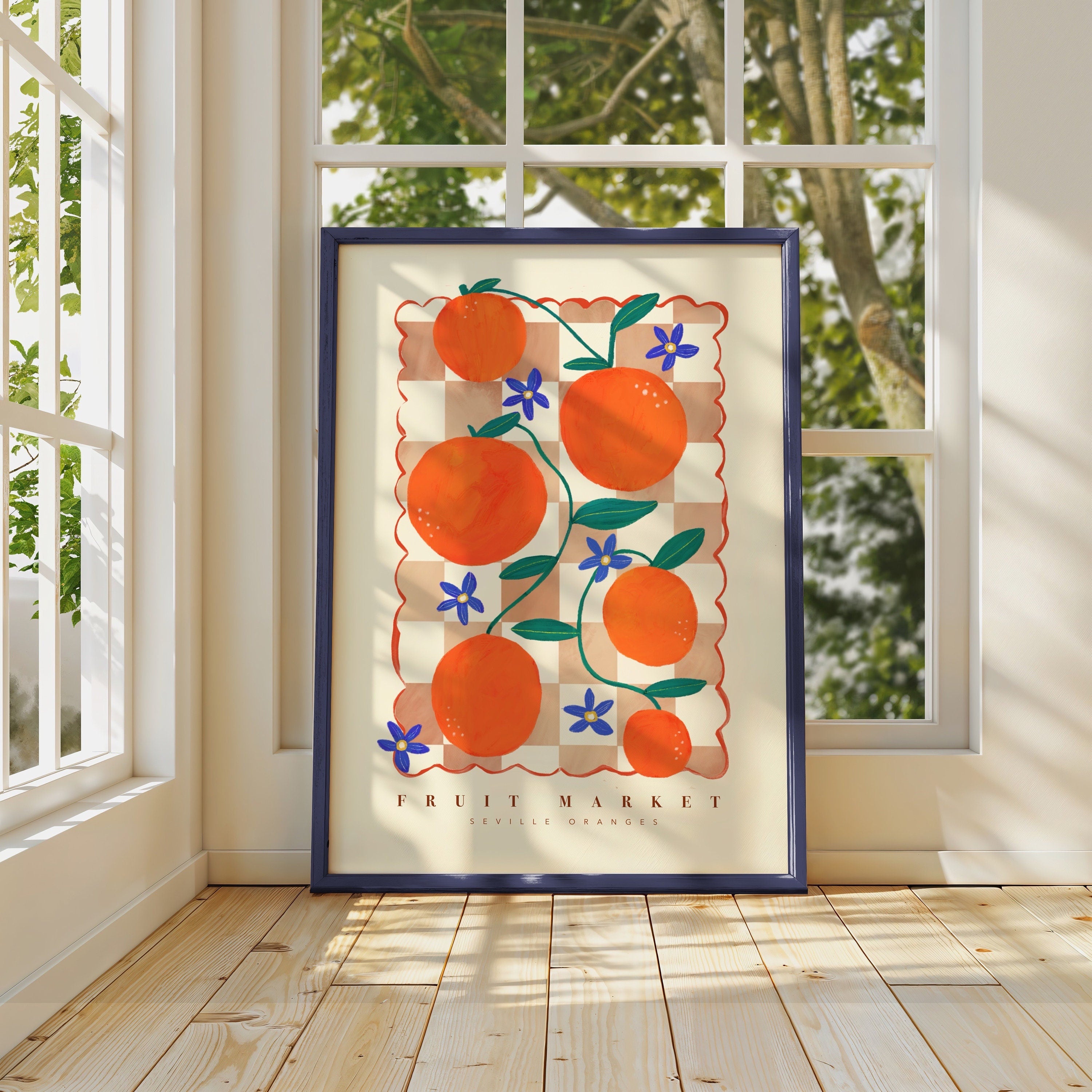 Orange Fruit Market | Unframed – Kate Fox Design