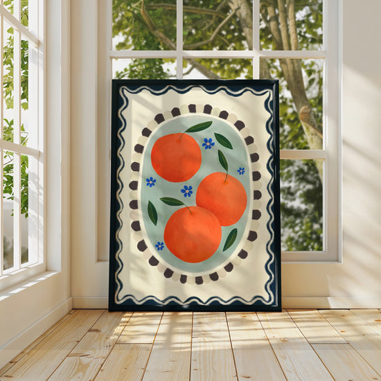 Orange With Border | Unframed