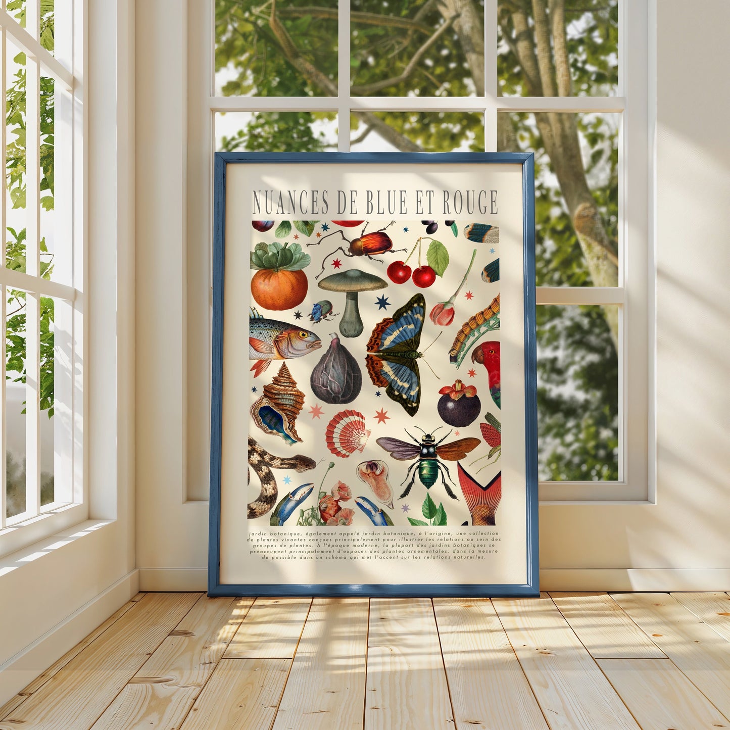 Shades of Red and Blue | Unframed