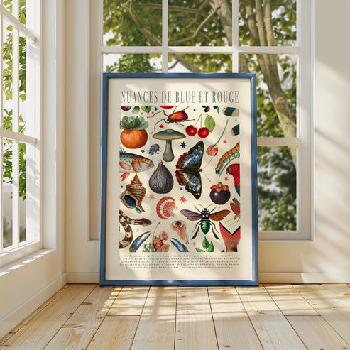 Shades of Red and Blue | Unframed