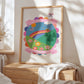 Wonderful World / Planet Earth / Eco / Nursery Art / Kids Room / Art / Print / Gifts for Her / kids / Rainbow / Colour Pop / Bright / beauty