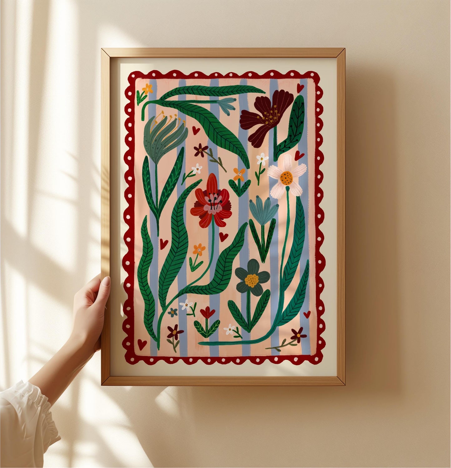 Boho Flower Kids / Flower illustration / Eco / Nursery Art / Kids Room / Art / Print / Gifts for Her / kids / Flowers / Colour Pop / Bright