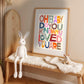 Oh Baby, Kids Art Print, Positivity Print, Affirmation Print, Rainbow Print, Typography Print, Quote wall Art, Wall Art, Gallery Wall, Kid