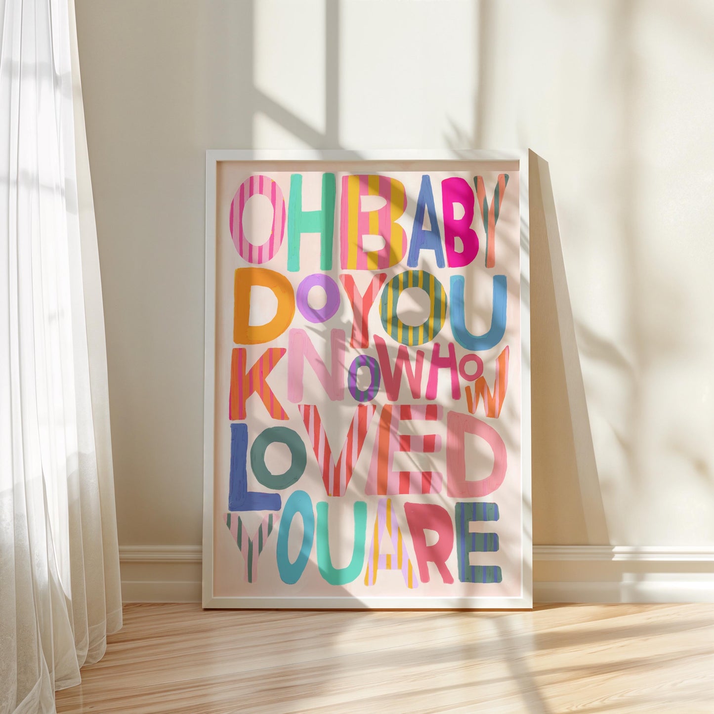 Oh Baby Do You Know / Pink Colourway | Unframed