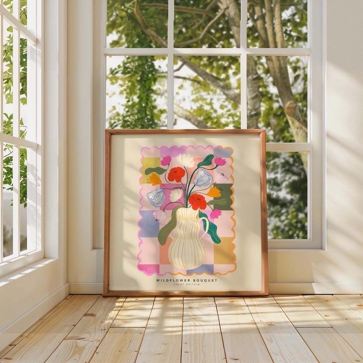 Square Wildflower Art Print | Unframed