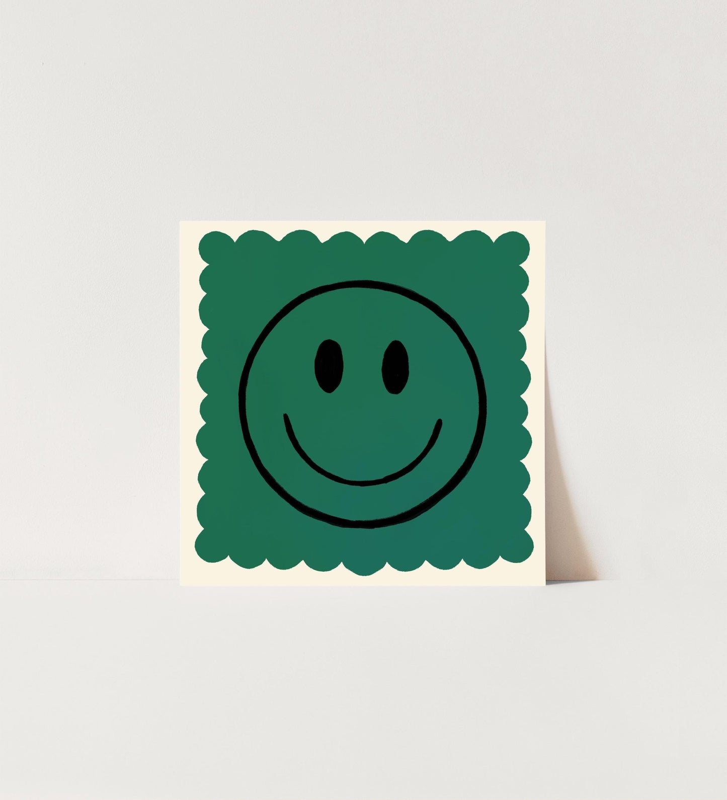 Black and Green Smiley| Unframed